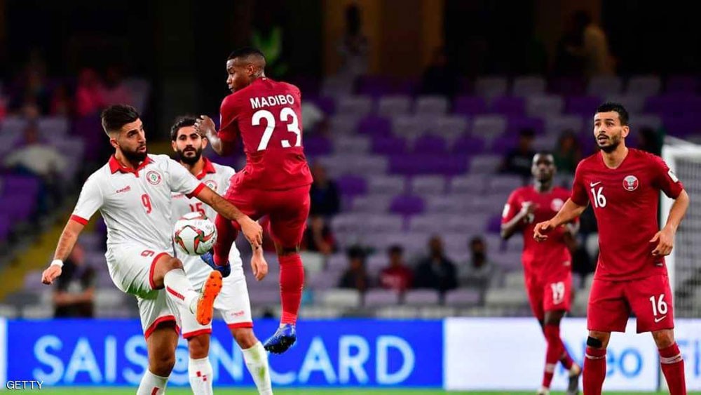  قطر تتغلب على لبنان بثنائية