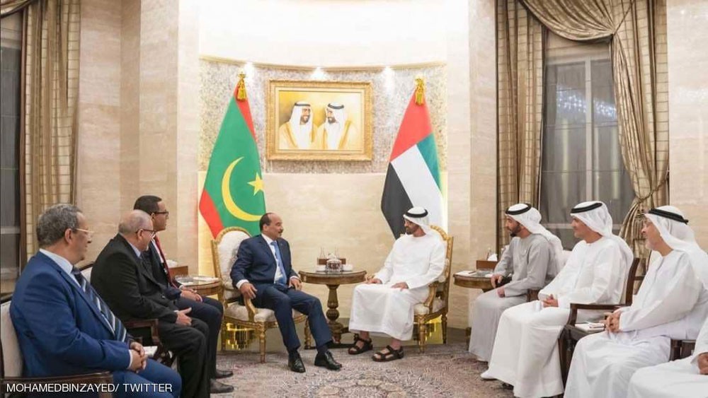  محمد بن زايد يستقبل الرئيس الموريتاني