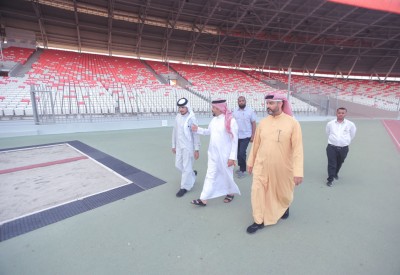 مدير إدارة المنشآت والمشاريع يتفقد مرافق الاستاد الوطني