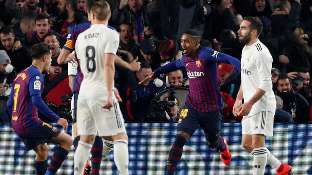 البرازيلي مالكوم يؤجل حسم كلاسيكو الكأس إلى الإياب