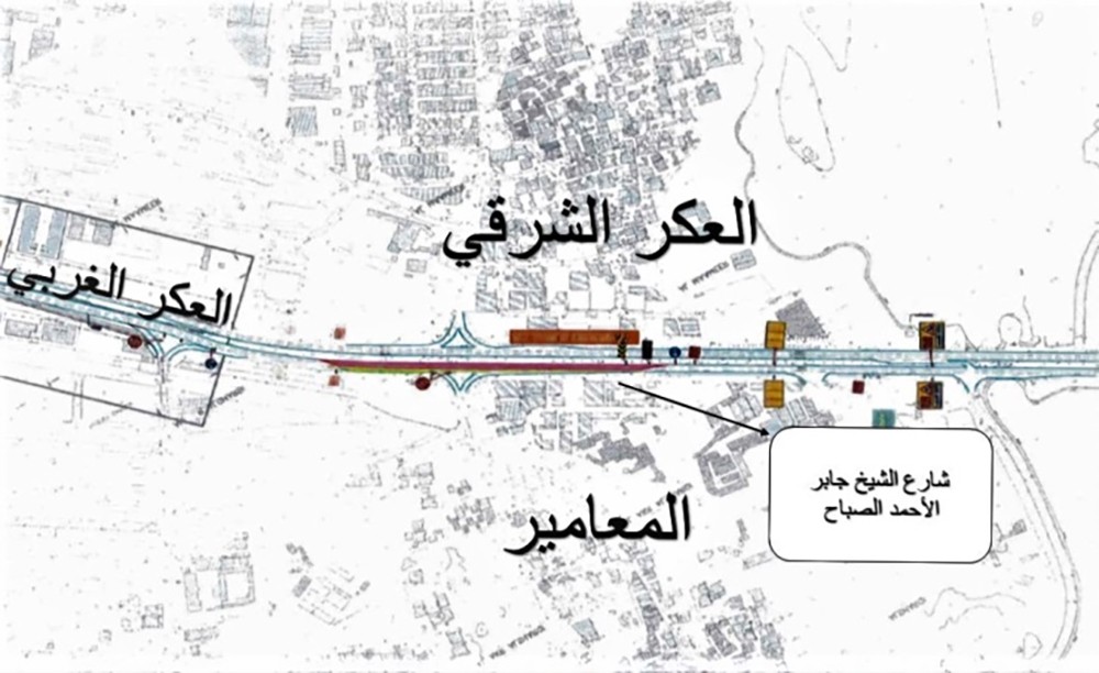 الأشغال: غلق المسار الأيسر والأوسط على شارع الشيخ جابر الصباح