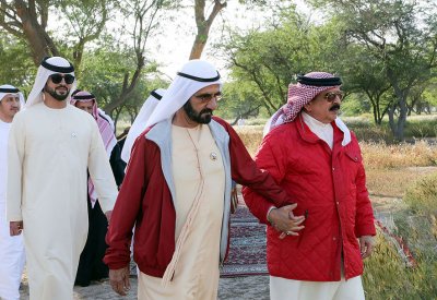 ملك البلاد المفدى يستقبل سمو الشيخ محمد بن راشد آل مكتوم