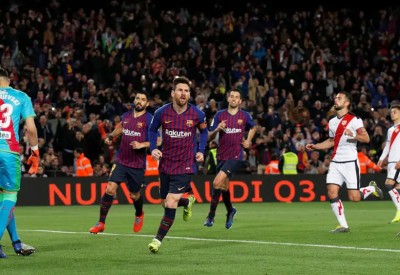 برشلونة يستعد للقاء ليون بثلاثية في مرمى رايو