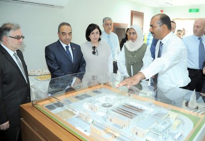 خلف يتفقد مشروع تطوير وتوسعة محطة جنوب (ألبا) لمعالجة مياه الصرف الصحي
