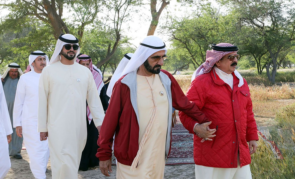 ملك البلاد المفدى يستقبل سمو الشيخ محمد بن راشد آل مكتوم