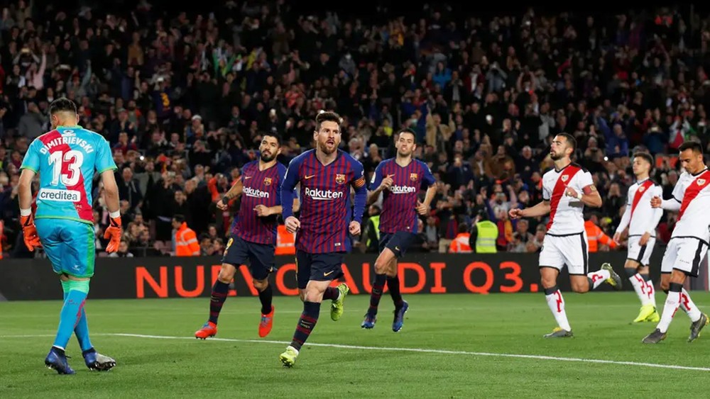 برشلونة يستعد للقاء ليون بثلاثية في مرمى رايو