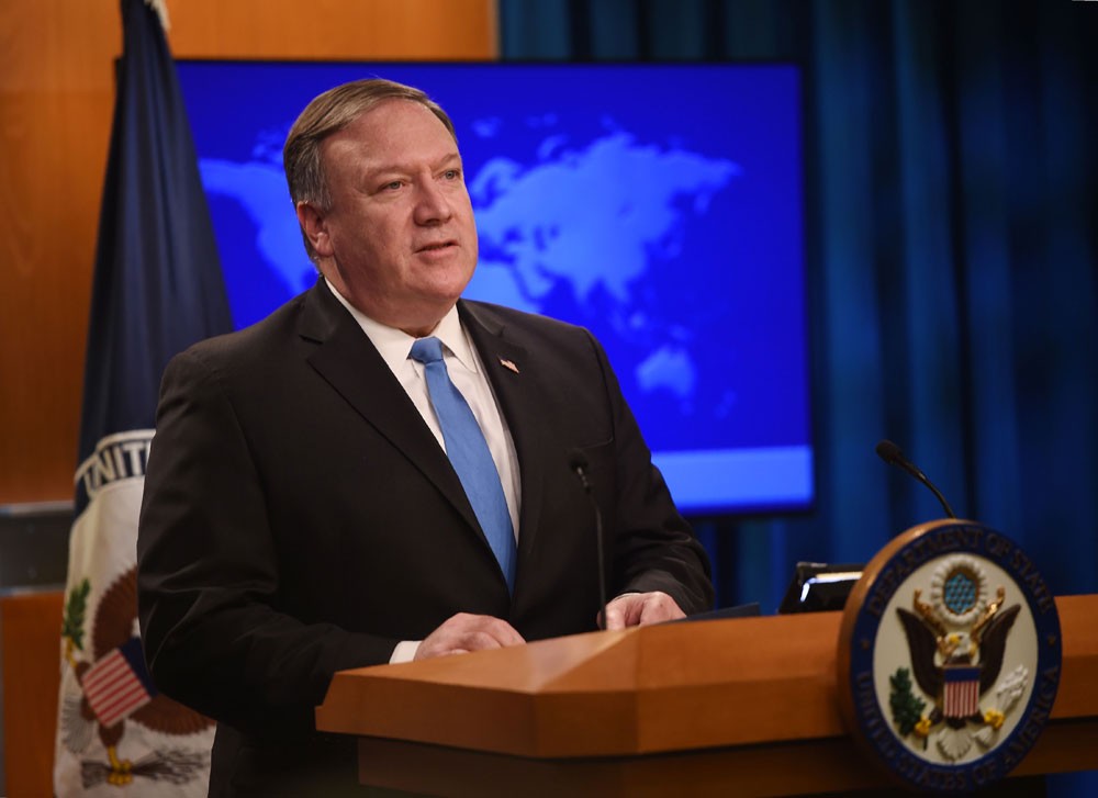 بومبيو: الحوثي لا يعمل إلا بإيعاز من خامنئي وسليماني
