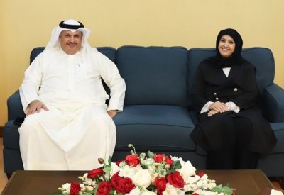 أمين عام مجلس النواب يستقبل وفداً كويتياً برئاسة الشيخة سهيلة الصباح