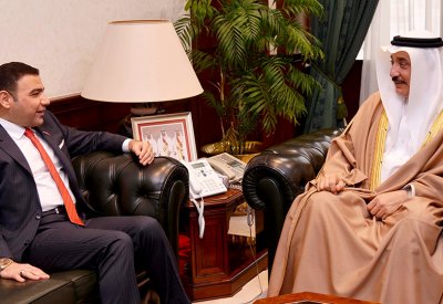 حميدان يبحث والقائم بأعمال السفير العراقي تبادل الخبرات العمالية والتنموية