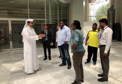 اللجنة المنظمة لبطولة غرب آسيا لبناء الأجسام تقوم بزيارة تفقدية لموقع البطولة