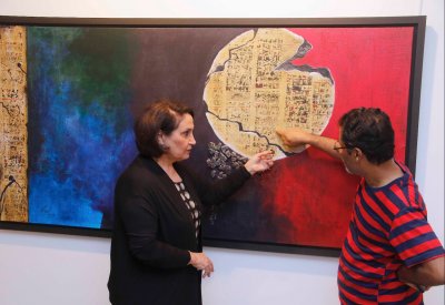 معرض " على رافديك أتلو رسائل بابل" لفريال الأعظمي