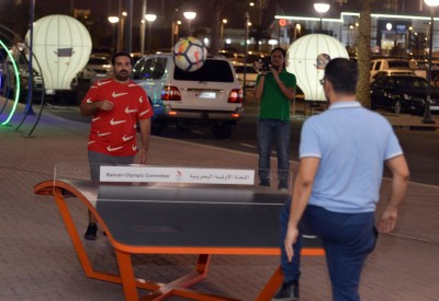 تنظيم عروض "Teqball"  بمهرجان ناصر بن حمد الرمضاني الشعبي