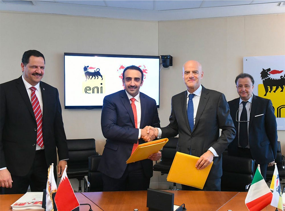 الهيئة الوطنية للنفط والغاز وشركة "إيني" الإيطالية توقعان اتفاقية استكشاف ومشاركة الإنتاج بالقاطع البحري رقم 1