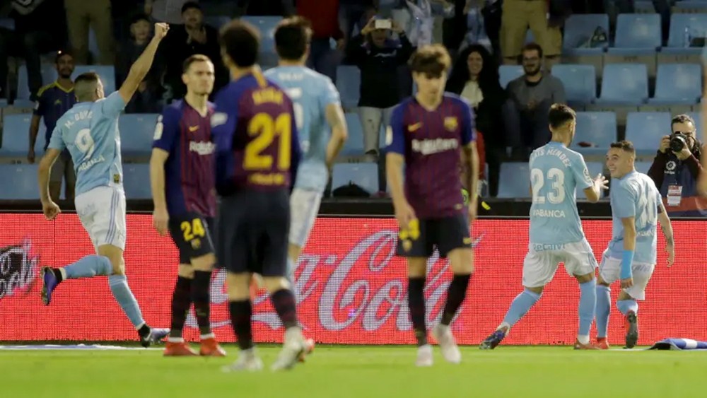 سلتا يفوز على برشلونة ويعزز حظوظه بالبقاء