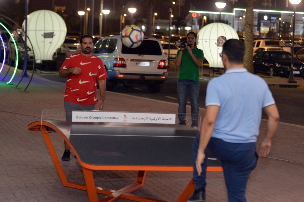 تنظيم عروض "Teqball"  بمهرجان ناصر بن حمد الرمضاني الشعبي