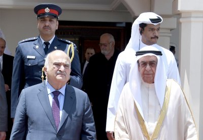 سمو الشيخ محمد بن مبارك في مقدمة مودعي الامير الحسن بن طلال