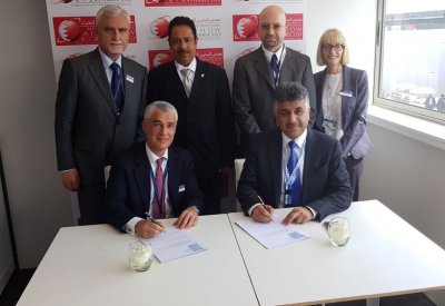 التوقيع مع  شركات عالمية للمشاركة في معرض البحرين الدولي للطيران 2020