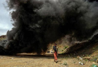  مقاتلات التحالف تستهدف مواقع للحوثيين في الضالع