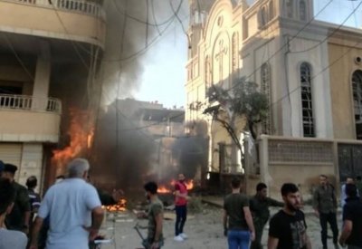 انفجار سيارة مفخخة قرب كنيسة في القامشلي بسوريا