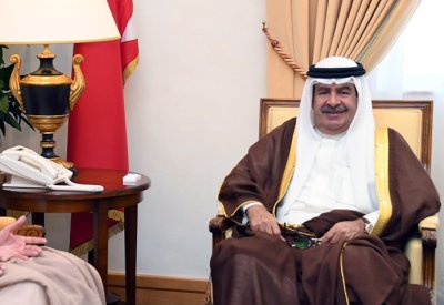 سمو الشيخ علي بن خليفة يستقبل السفير السعودي لدى البحرين