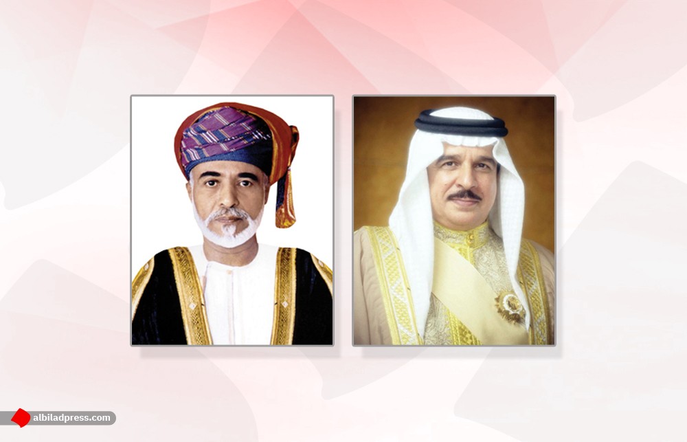 جلالة الملك المفدى يهنئ السلطان قابوس بذكرى يوم النهضة المباركة