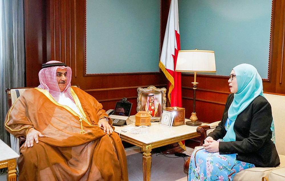 معالي وزير الخارجية يستقبل سعادة القائم بأعمال سفارة بروناي دار السلام لدى البحرين