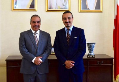  سفير البحرين في لندن يستقبل سفير المملكة العربية السعودية لدى المملكة المتحدة