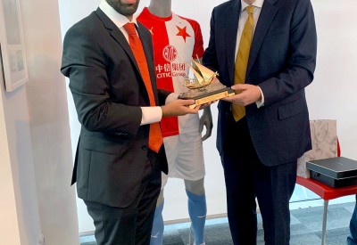 خالد بن سلمان يهنئ سمو الشيخ ناصر بن حمد بمناسبة تأهل المحترف عبدالله يوسف رفقة ناديه لدوري أبطال أوروبا