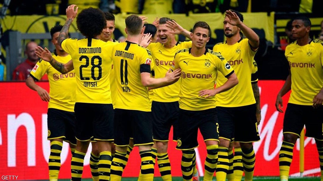  دورتموند يستغل تعثر بايرن ميونيخ ويسحق أوغسبورغ