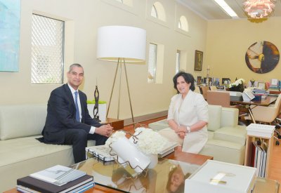 معالي الشيخة مي تستقبل الرئيس التنفيذي الجديد لمجلس التنمية الاقتصادية