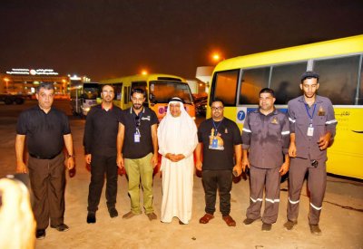 رئيس الأوقاف الجعفرية يدشن مشروع النقل الجماعي للمعزين لموسم عاشوراء