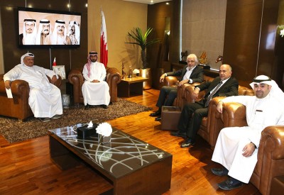 المؤيد يستقبل محمد بن عبدالرحمن ويشيد بالتحضيرات لحفل اعتزال اللاعب شهرام