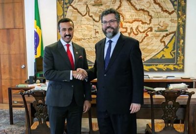 سعادة الدكتور الشيخ عبدالله بن أحمد يجتمع مع وزير خارجية جمهورية البرازيل الاتحادية 