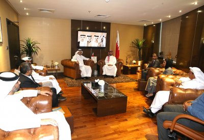 المؤيد يستقبل السلوم ورئيس وأعضاء مجلس إدارة نادي الاتحاد