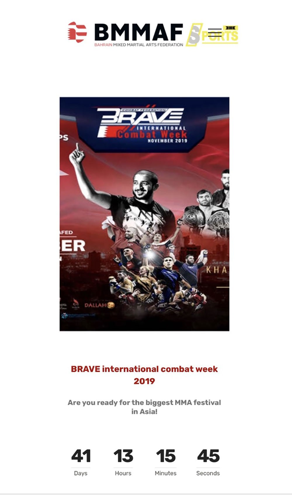 BMMAF يدشن موقعه الإلكتروني ويفتح باب التطوع في تنظيم أسبوع بريف الدولي للقتال ٢٠١٩