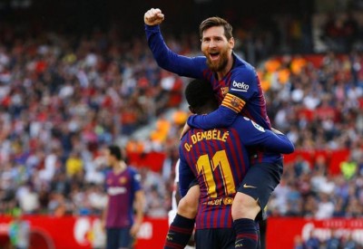 ميسي وديمبلي يعودان إلى برشلونة قبل لقاء إنتر