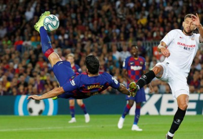 برشلونة يتلاعب بإشبيلية ويخطف المركز الثاني