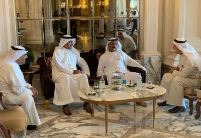 الحمر يبحث التعاون مع وزير تطوير البنية التحتية الإماراتي