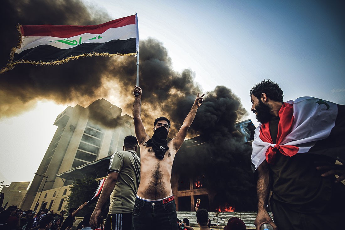  قتيلان و200 مصاب في احتجاجات العراق 