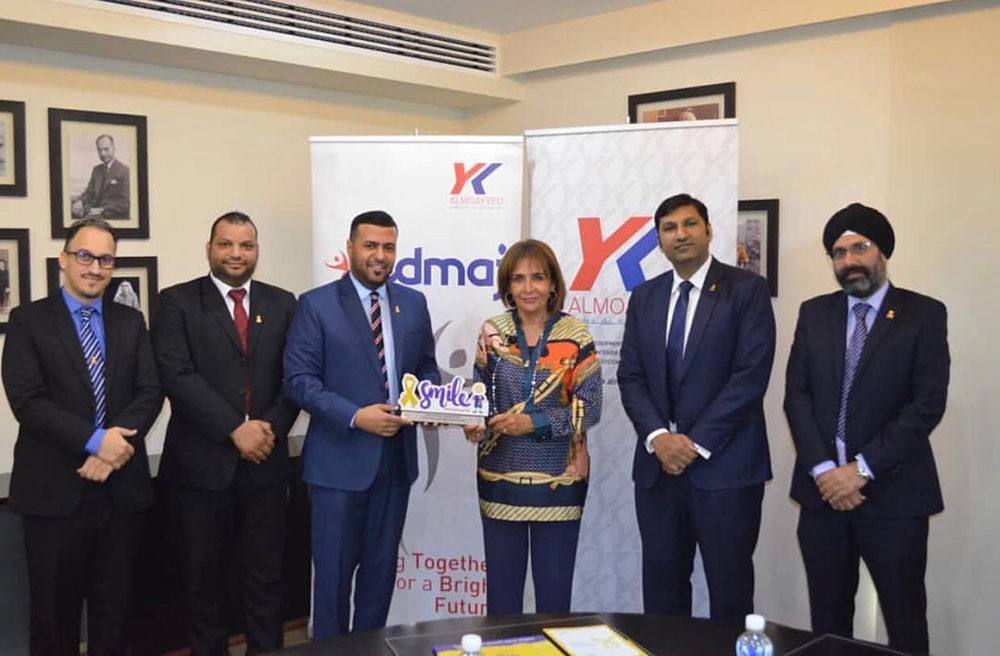 مبادرة "ابتسامة" تشيد بدعم شركة يوسف خليل المؤيد
