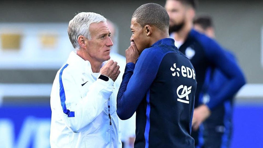 ديشان: مبابي غير جاهز للعب مع المنتخب الفرنسي