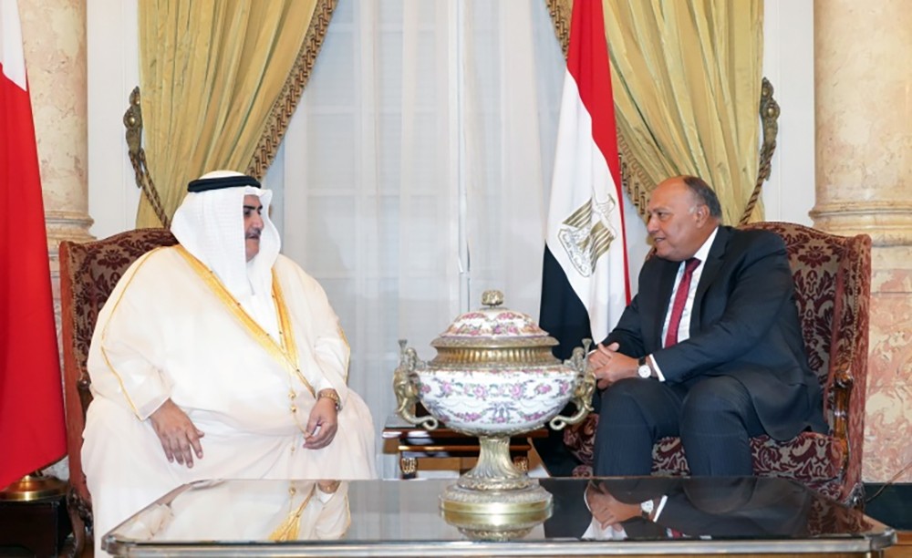 وزير الخارجية يجتمع مع نظيره المصري في القاهرة