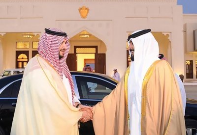 سمو الشيخ ناصر بن حمد يرحب بزيارة سمو الأمير تركي بن محمد بن فهد إلى المملكة