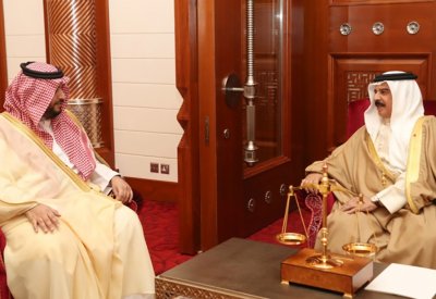 جلالة الملك المفدى يستقبل سمو الأمير تركي بن محمد بن فهد بن عبد العزيز آل سعود