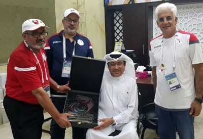 رئيس اللجنة البارالمبية الآسيوية يستقبل وفد منتخبنا الوطني لذوي العزيمة