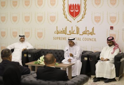 نائب رئيس الأعلى للقضاء يبحث مع جمعية المحامين مقترحات التطوير في المجال القضائي