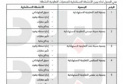"العمل" تجرد مخزون 19 جمعية تضم 18600 مساهم