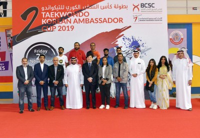 سمو رئيس المجلس البحريني للألعاب القتالية يشهد منافسات بطولة السفير الكوري الثانية للتيكواندو 
