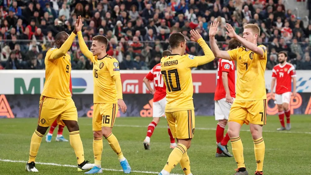 بلجيكا تكتسح روسيا في تصفيات كأس أوروبا