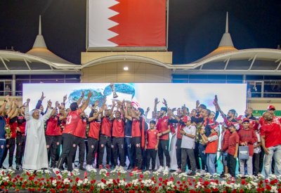 احتفالية وطنية كبرى غدا في حلبة البحرين احتفالا بفوز المنتخب الوطني
